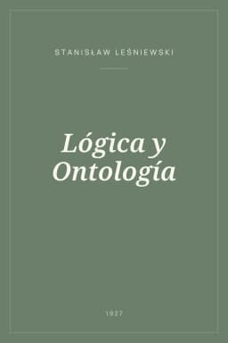 Portada de Lógica y Ontología