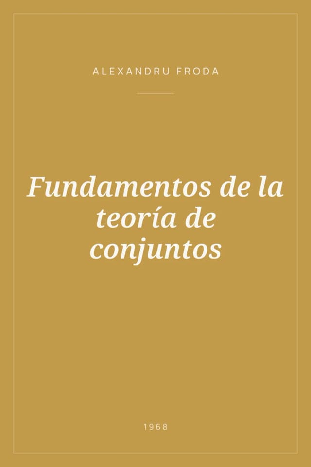Portada de Fundamentos de la teoría de conjuntos