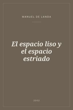 Portada de El espacio liso y el espacio estriado