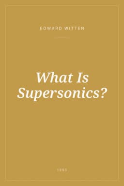 Portada de What Is Supersonics?