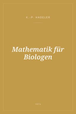 Portada de Mathematik für Biologen
