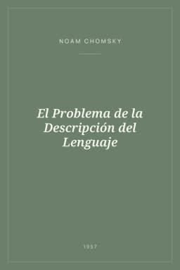 Portada de El Problema de la Descripción del Lenguaje