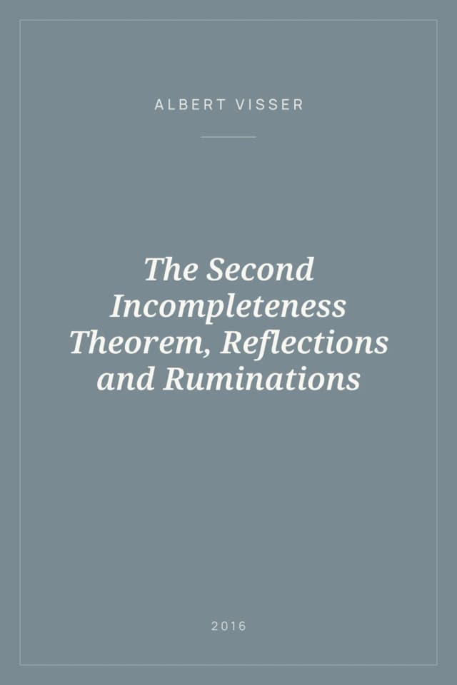 Portada de The Second Incompleteness Theorem, Reflections and Ruminations