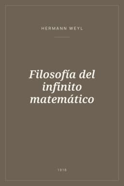 Portada de Filosofía del infinito matemático