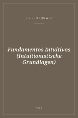 Portada de Fundamentos Intuitivos (Intuitionistische Grundlagen)