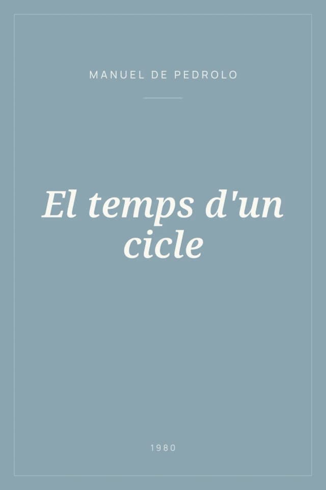 Portada de El temps d'un cicle