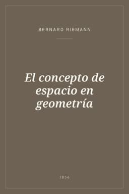 Portada de El concepto de espacio en geometría