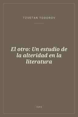 Portada de El otro: Un estudio de la alteridad en la literatura