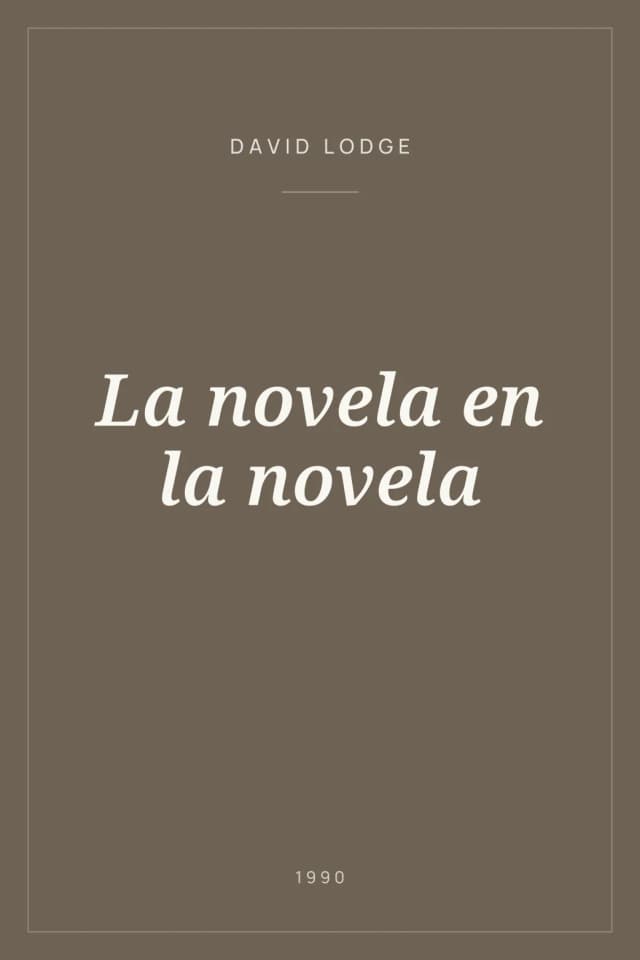 Portada de La novela en la novela