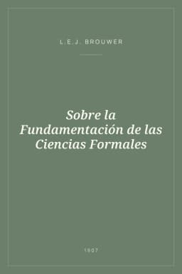 Portada de Sobre la Fundamentación de las Ciencias Formales