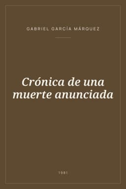 Portada de Crónica de una muerte anunciada