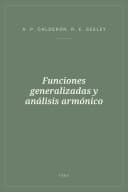 Portada de Funciones generalizadas y análisis armónico