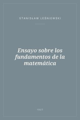 Portada de Ensayo sobre los fundamentos de la matemática