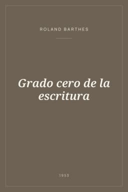 Portada de Grado cero de la escritura