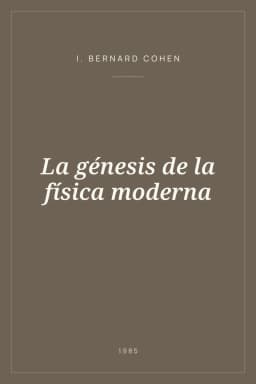 Portada de La génesis de la física moderna