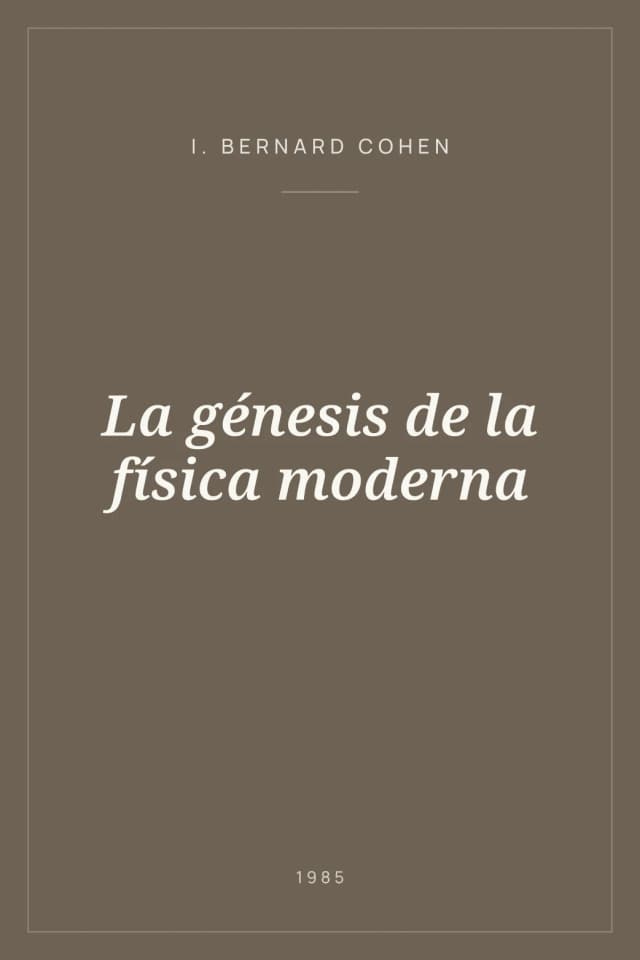 Portada de La génesis de la física moderna