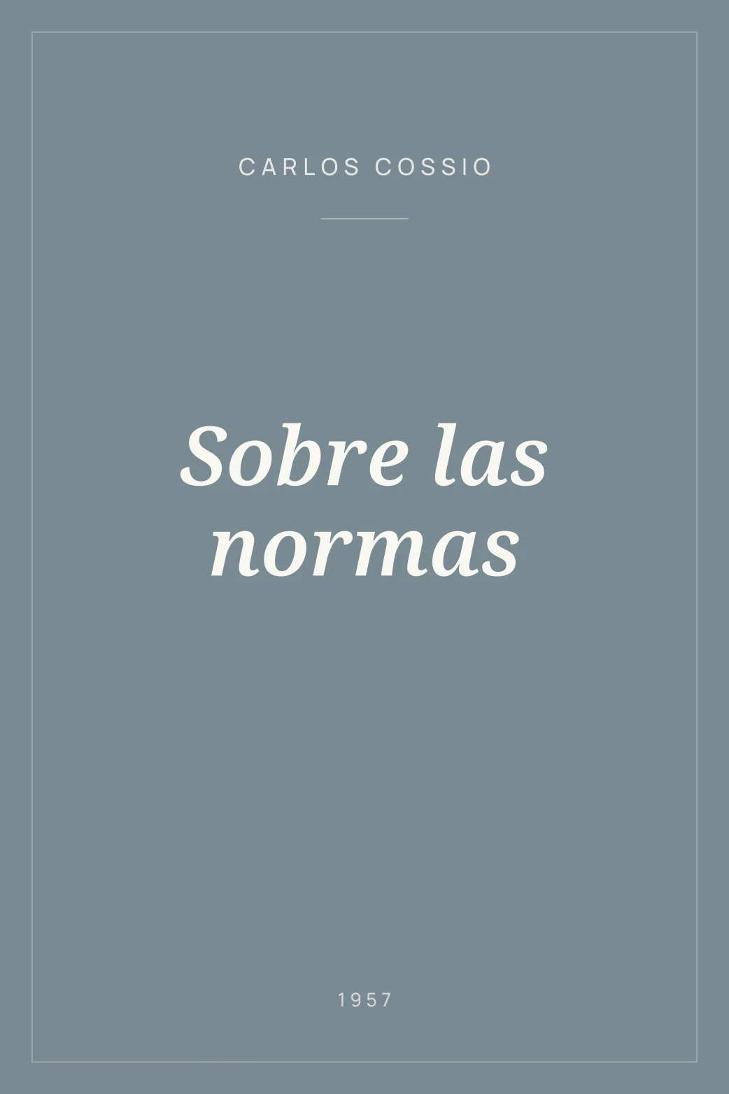 Portada de Sobre las normas