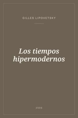 Portada de Los tiempos hipermodernos
