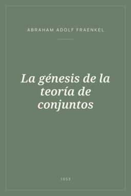 Portada de La génesis de la teoría de conjuntos