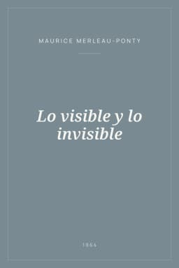 Portada de Lo visible y lo invisible