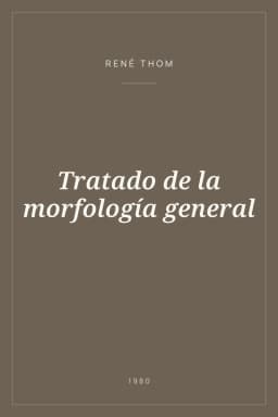 Portada de Tratado de la morfología general