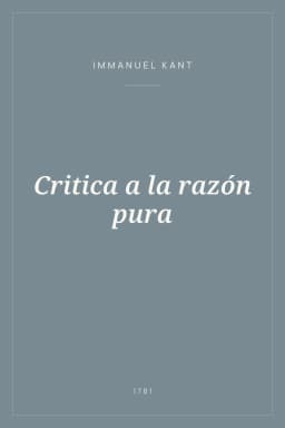 Portada de Critica a la razón pura