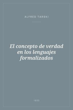 Portada de El concepto de verdad en los lenguajes formalizados