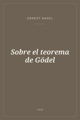Portada de Sobre el teorema de Gödel
