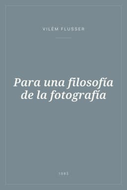 Portada de Para una filosofía de la fotografía