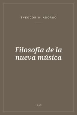 Portada de Filosofía de la nueva música