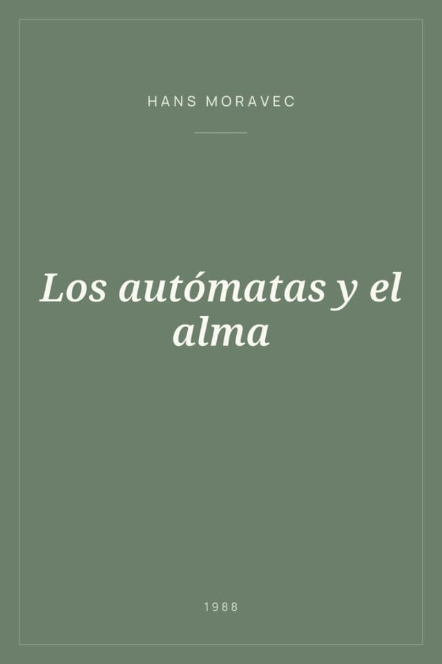 Portada de Los autómatas y el alma