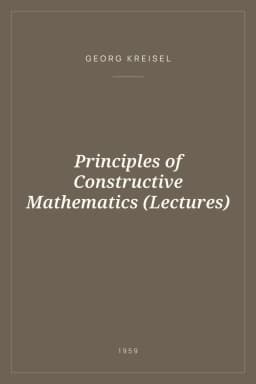 Portada de Principles of Constructive Mathematics (Lectures)