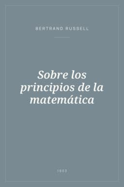 Portada de Sobre los principios de la matemática