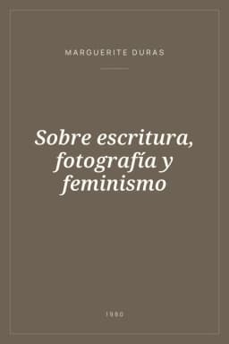 Portada de Sobre escritura, fotografía y feminismo