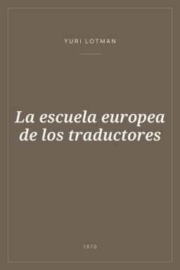 Portada de La escuela europea de los traductores