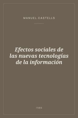 Portada de Efectos sociales de las nuevas tecnologías de la información