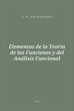 Portada de Elementos de la Teoría de las Funciones y del Análisis Funcional