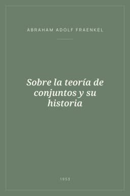 Portada de Sobre la teoría de conjuntos y su historia