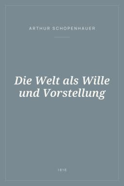 Portada de Die Welt als Wille und Vorstellung