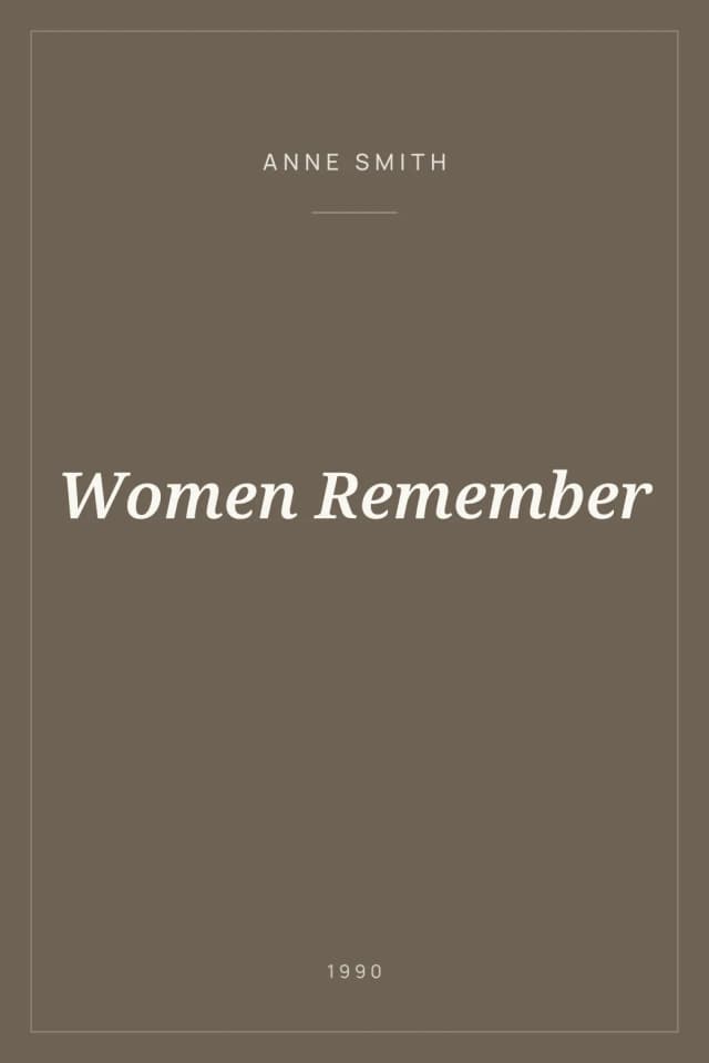 Portada de Women Remember