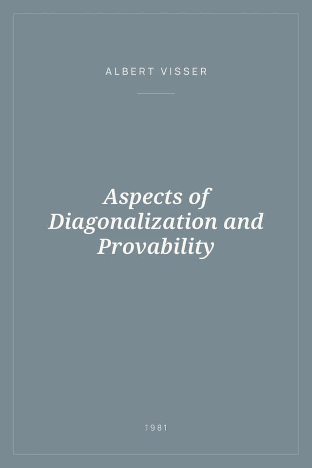 Portada de Aspects of Diagonalization and Provability