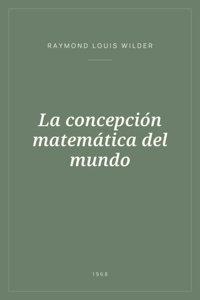 Portada de La concepción matemática del mundo