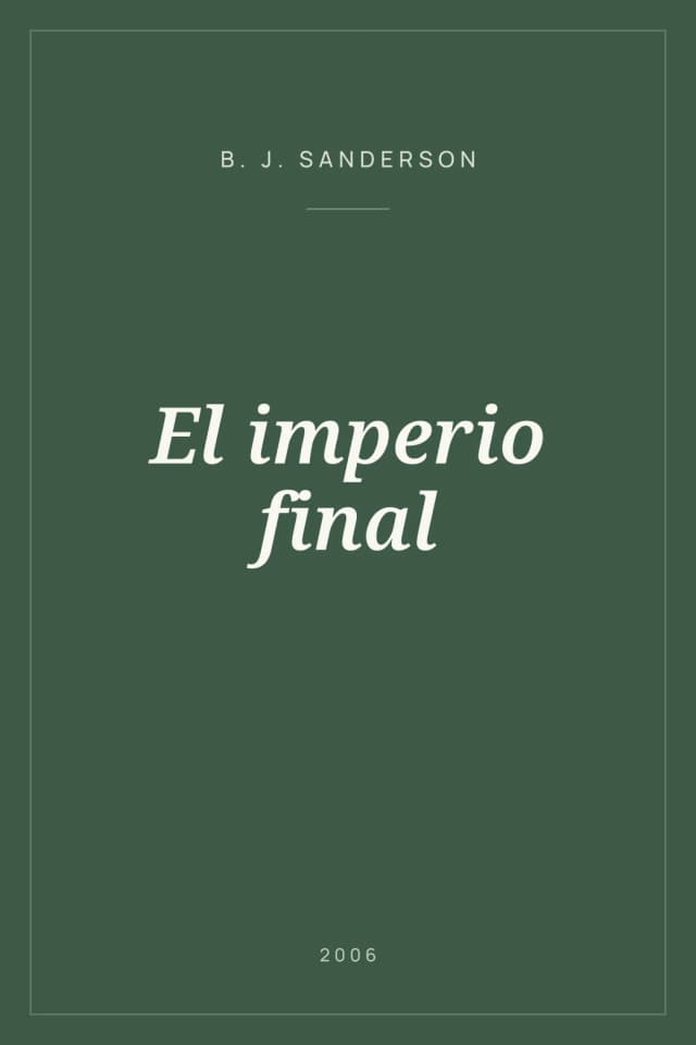 Portada de El imperio final