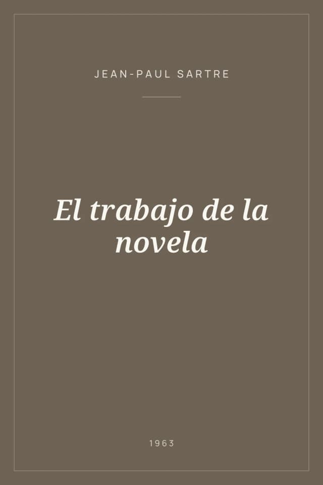 Portada de El trabajo de la novela