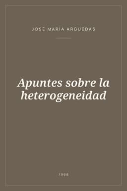 Portada de Apuntes sobre la heterogeneidad