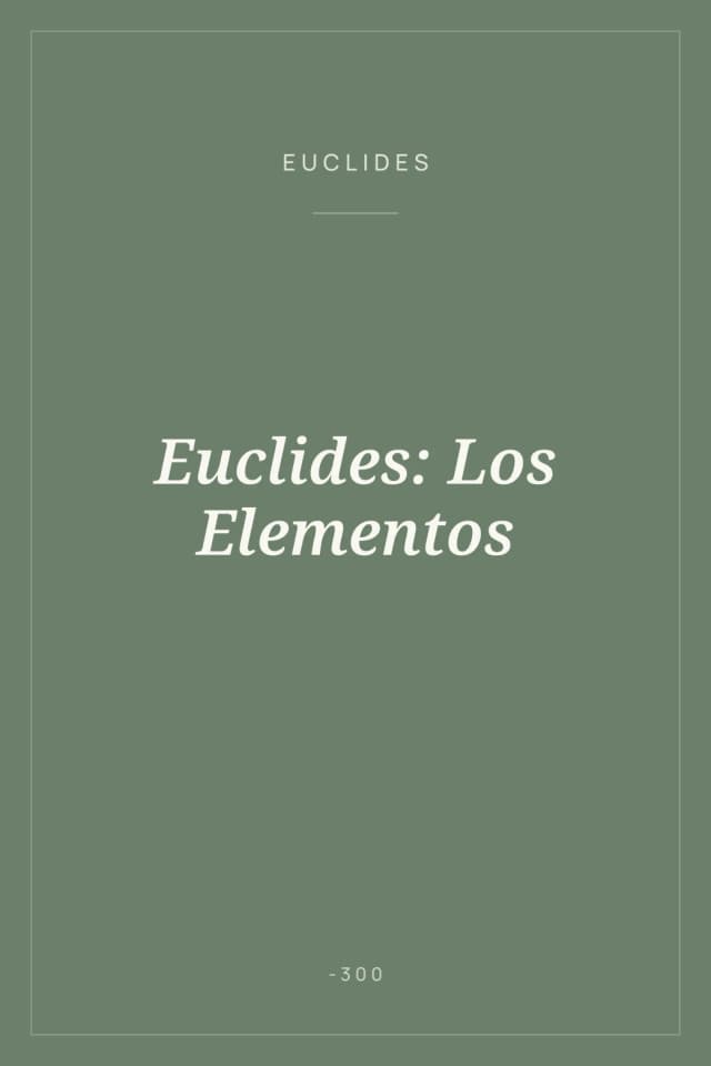 Portada de Euclides: Los Elementos