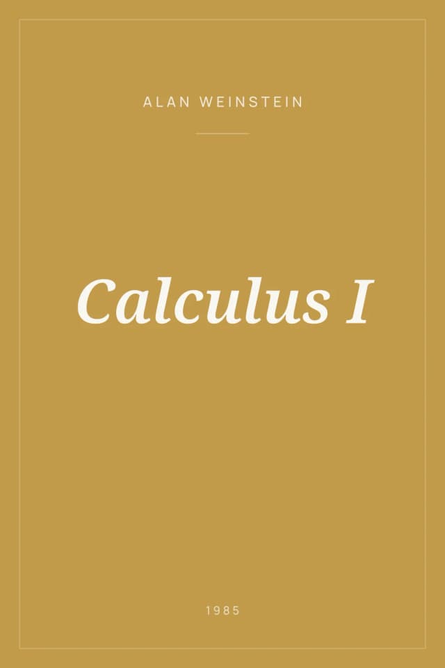 Portada de Calculus I