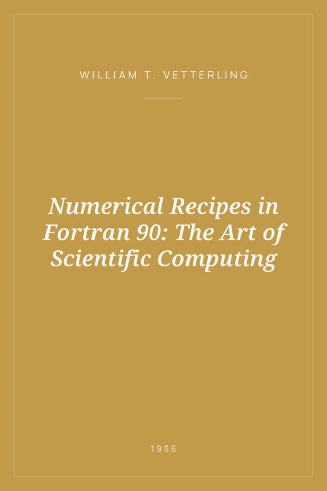 Portada de Numerical Recipes in Fortran 90: The Art of Scientific Computing
