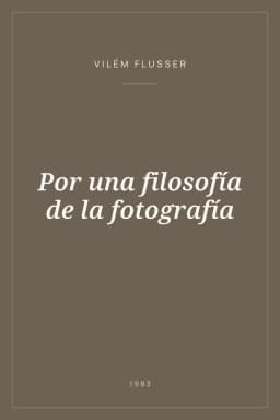 Portada de Por una filosofía de la fotografía