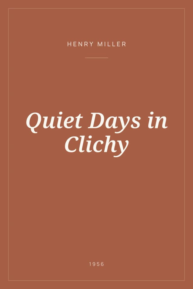 Portada de Quiet Days in Clichy